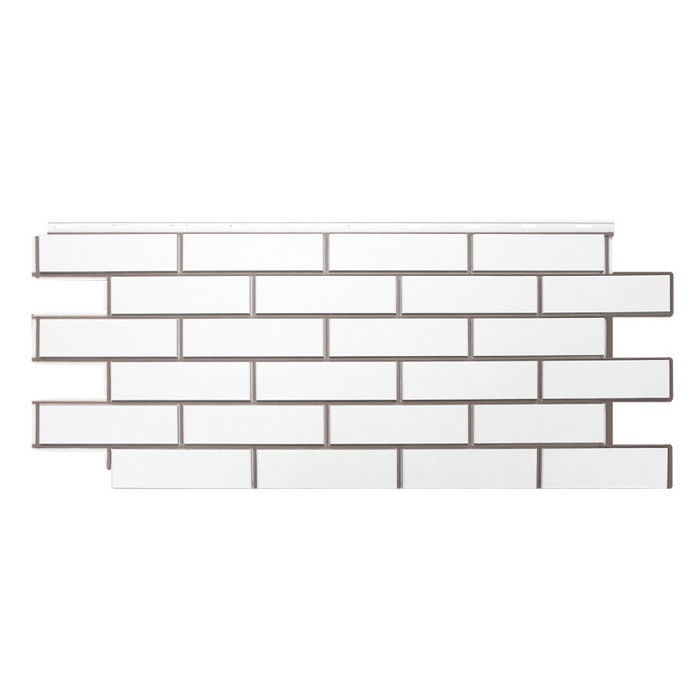 Цокольный сайдинг Nordside Гладкий кирпич Белый