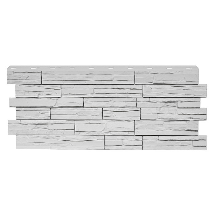 Цокольный сайдинг Nordside Сланец Белый