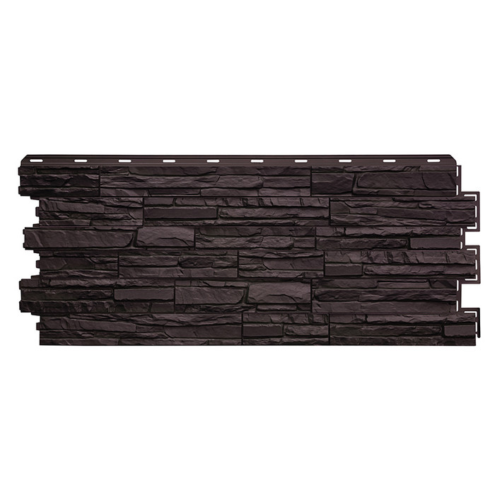 Цокольный сайдинг Nordside Сланец Шоколадный